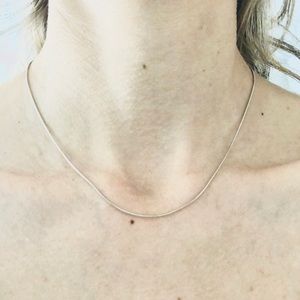 Pair of silver necklaces (approx 16”)